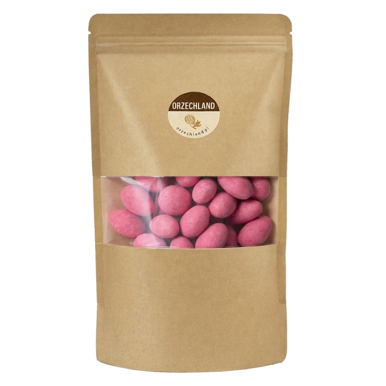 Migdały w białej czekoladzie z liofilizowanymi malinami 100g