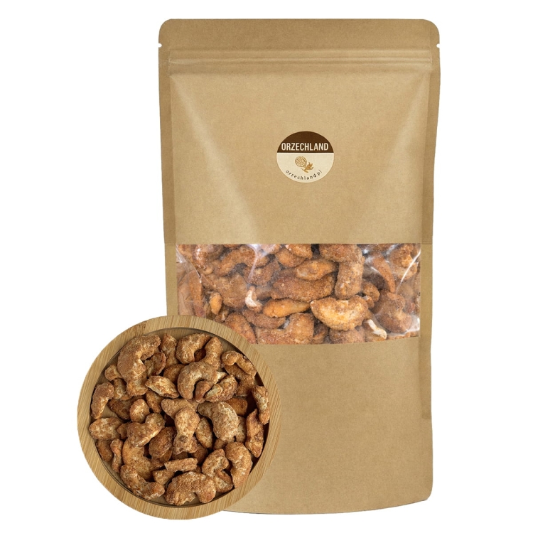 Orzechy Nerkowca w Karmelu z Solą 500g Chrupiące Premium
