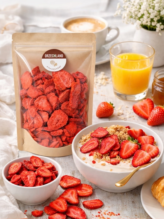 Truskawka Liofilizowana Słodka 50g Plastry