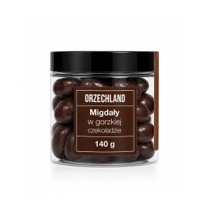 Migdały W Gorzkiej Czekoladzie W Słoiku 140g