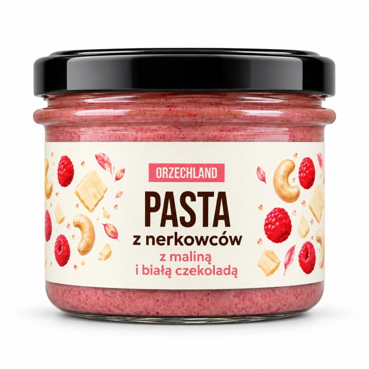pasta z nerkowcow z biala czekolada i malinami.jpg