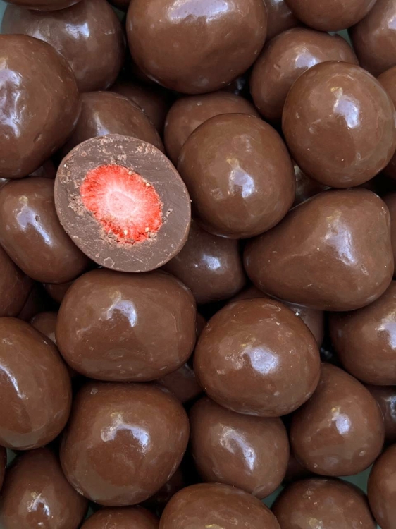 Truskawka  Liofilizowana w Mlecznej Czekoladzie 250g