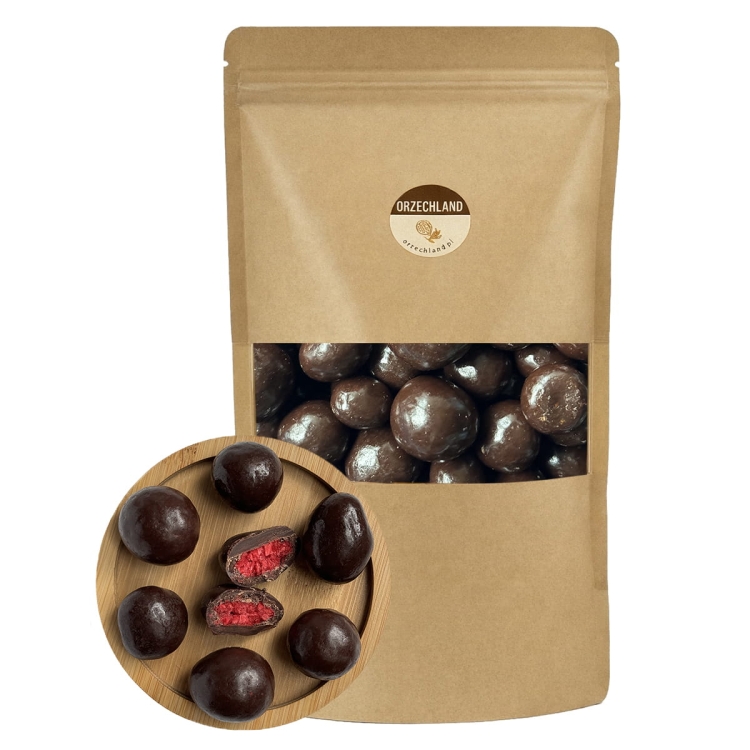 Malina Liofilizowana w Gorzkiej Czekoladzie 250g