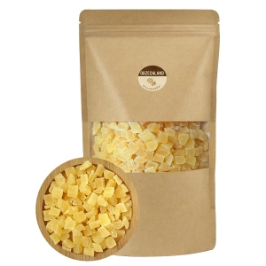 Ananas Kandyzowany Kostka 250g Słodka Przekąska i Dodatek do Ciast